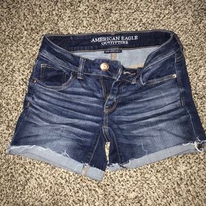 AEO Stretch Midi Jean Shorts